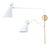 Regina Andrew Spyder Steel Sconce, White & Natural Brass For Sale