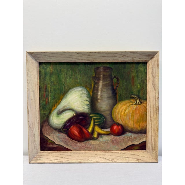 A charming and richly composed original oil painting titled Grandma’s Churn by artist Geraldine Alloway, dated January...