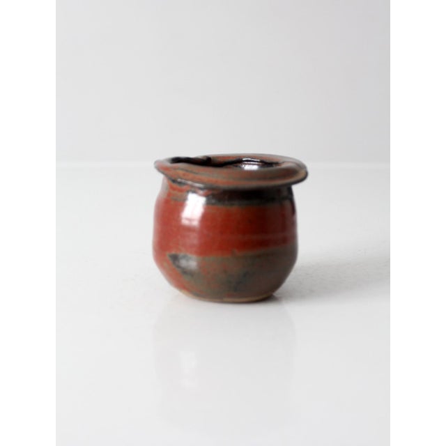 Contemporary Vintage Handmade Studio Pottery Vessel For Sale - Image 3 of 15