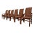 Henredon Mid-Century Modern Sculpted Oak High Back Dining Chairs, Set of Six For Sale