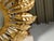 Metal Mid 20th Century Spanish Gilt Metal Crown Chandelier with Leaves and Frosted Glass For Sale - Image 7 of 8
