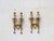 1950s Spanish Mid-Century Gold Leaf Iron 2-Light Sconces - A Pair For Sale - Image 6 of 6