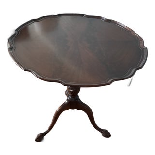 Antique Mahogany Tilt-Top Pie Crust Tea Table - Claw Feet For Sale