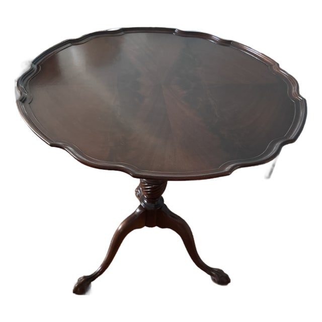 Antique Mahogany Tilt-Top Pie Crust Tea Table - Claw Feet For Sale