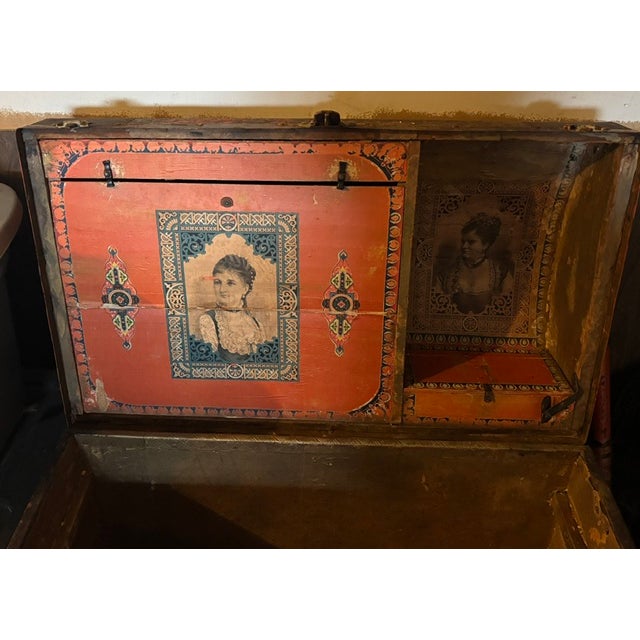 Late 19th Century PCW-Victorian High End Dome Top Bridal Steamer Trunk W/Historical Extra! For Sale In Lexington, KY - Image 6 of 18