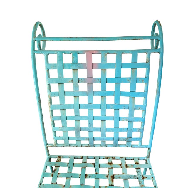 Mid 20th Century Italian Mid 20th Century Wrought Iron Patio Chairs, Attributed to Salterini - A Pair For Sale - Image 5 of 11