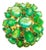 Bochic “Capri” Vintage Natural Emerald Retro Cluster Ring Set In 18K Gold & Silv For Sale
