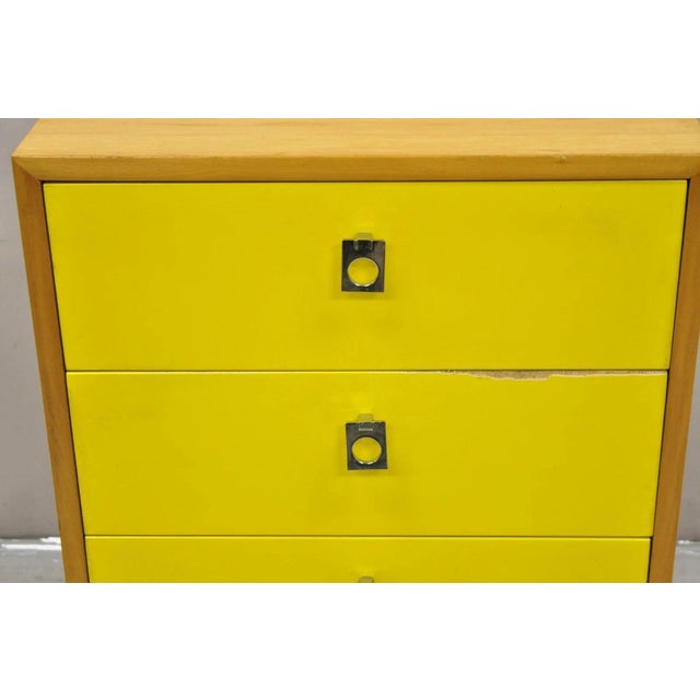 Mid 20th Century Jack Cartwright for Founders Mid Century Modern Yellow Maple Nightstand Chest For Sale - Image 5 of 11
