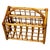 Restored Mid 20th Century Geometric Reed Rattan Pattern Rattan Magazine Rack For Sale - Image 9 of 9