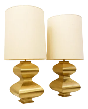Brass Table Lamps, 1970s, Set of 2