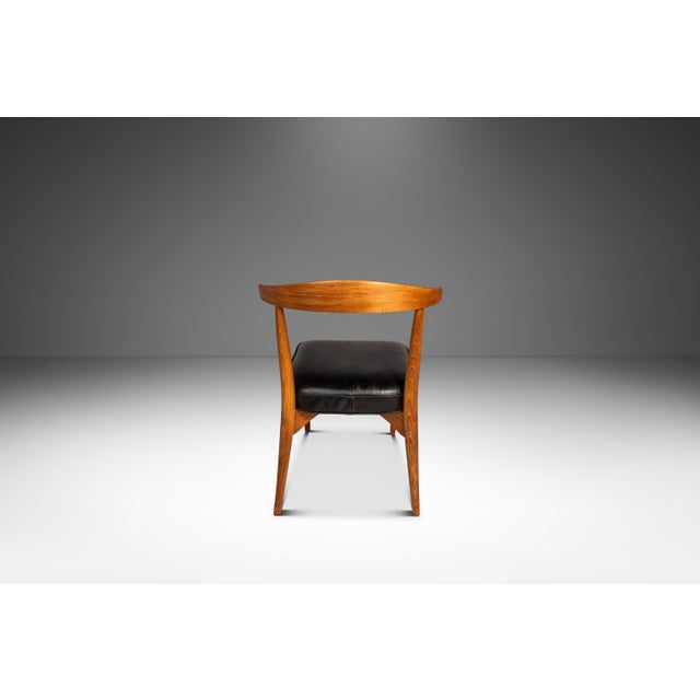 Rare Set of Four (4) Mid-Century Modern Dining Chairs in Oak Attributed to Lawrence Peabody for Richardson Nemschoff, Usa, C. 1950s For Sale - Image 10 of 18