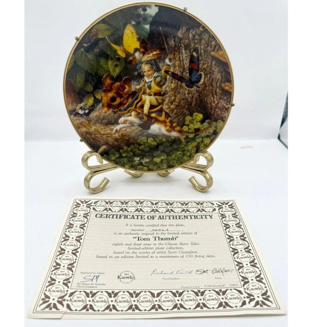 Set of 8 Scott Gustafson Knowles Classic Fairy Tales Collector Plates For Sale - Image 10 of 12
