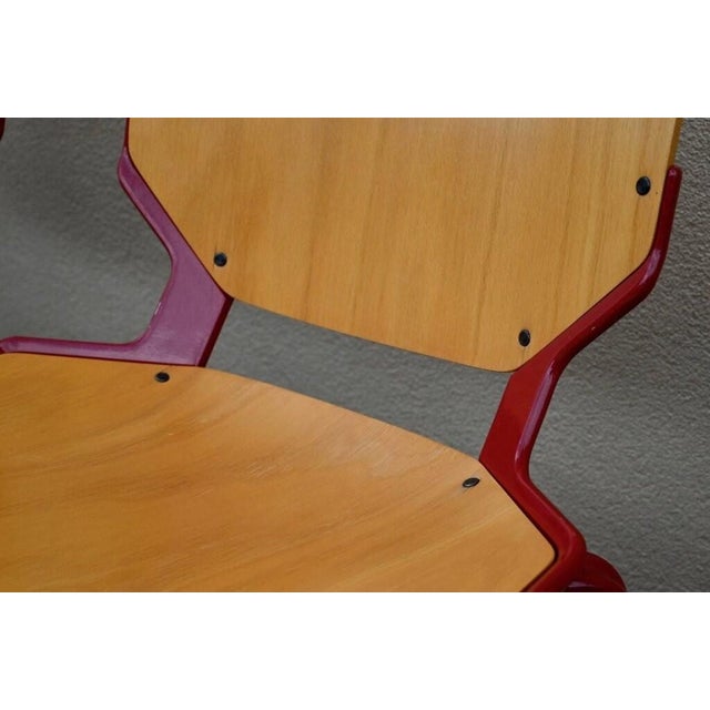 Red Rio Chairs from Fröscher, 1985, Set of 4 For Sale - Image 8 of 15