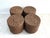 Rattan and Woven Cane Coffee Table and Stools in the style of Audoux Minet, France, 1950s, Set of 5 For Sale - Image 6 of 9