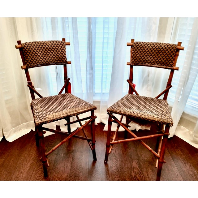 Textile Late 19th Century Thonet Nr.150 Faux Bamboo Chairs- Set of 4 For Sale - Image 7 of 12