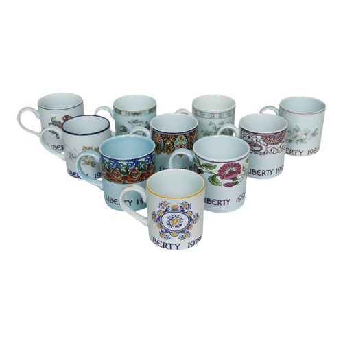 Liberty of London Collectible Year Mugs 1979-1999, Set of 10