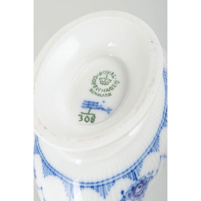Blue Fluted Plain Porcelain Sauce Boat from Royal Copenhagen, 1980s For Sale - Image 4 of 5