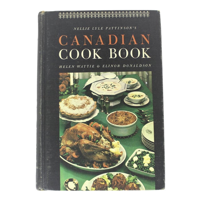 1965 Canadian Cook Book Cookbook Retro Kitchen Decor, Old Linen Hardcover Gift Foodie, Shower Gift, Bride, Classic For Sale