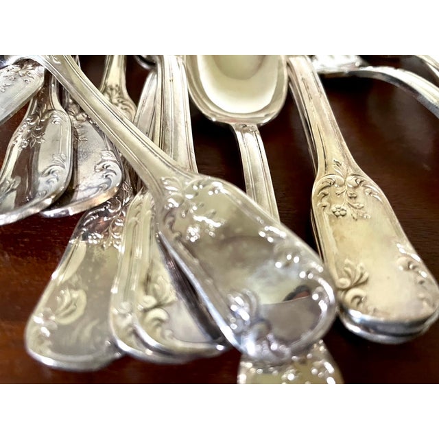 Silver-Plated Cutlery Set, 1950s, Set of 36 For Sale - Image 3 of 11
