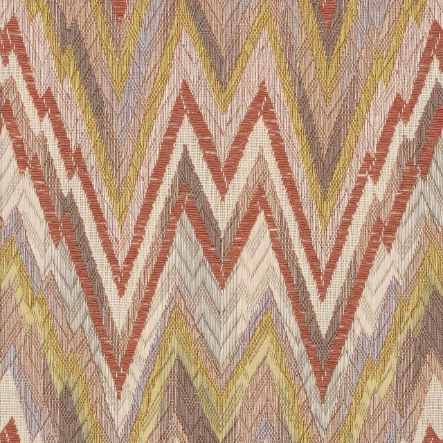 Traditional Schumacher Valkyrie Flame Stitch Fabric In Terracotta Hills For Sale - Image 3 of 5