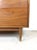 Brown Mid Century Modern Four Drawer Highboy Dresser With Brass Hardware For Sale - Image 8 of 14
