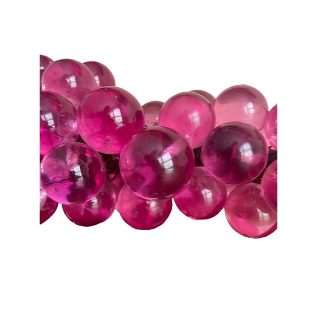 Plastic 1960s Mid Century Modern Lucite Grapes Modern Clean Tabletop Decor For Sale - Image 7 of 8