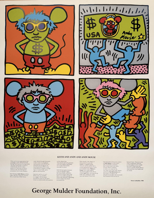 Keith Haring, Keith and Andy and Andy Mouse, 1986, Print