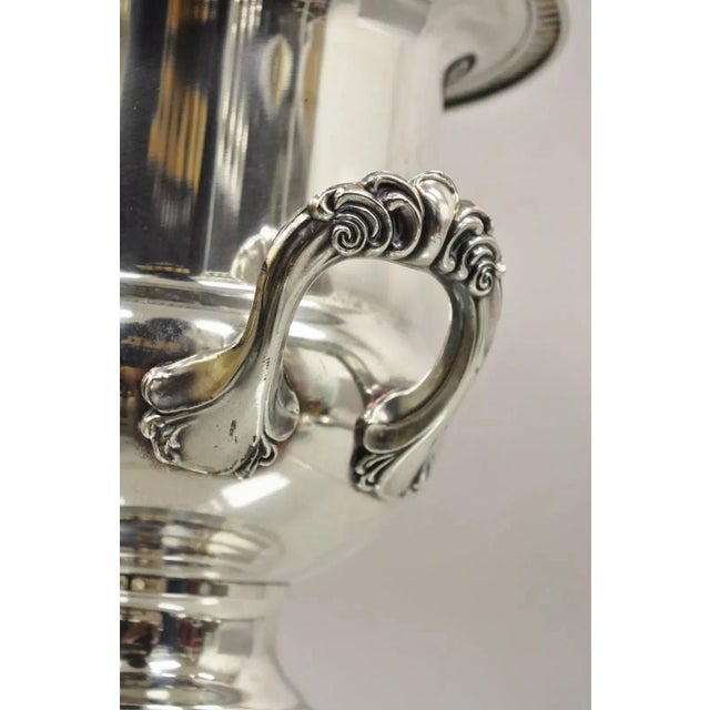 Late 20th Century Vintage Leonard Victorian Silver Plated Trophy Cup Champagne Chiller Ice Bucket For Sale - Image 9 of 11