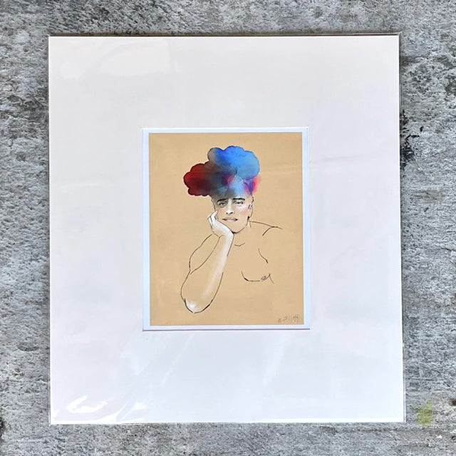 Add a touch of contemporary elegance to your space with this captivating hand-signed original print. Featuring a striking...