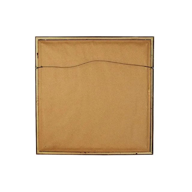 Square Pink and Gold Framed Embroidered Needlepoint Floral and Peacock Wall Hanging For Sale - Image 11 of 12