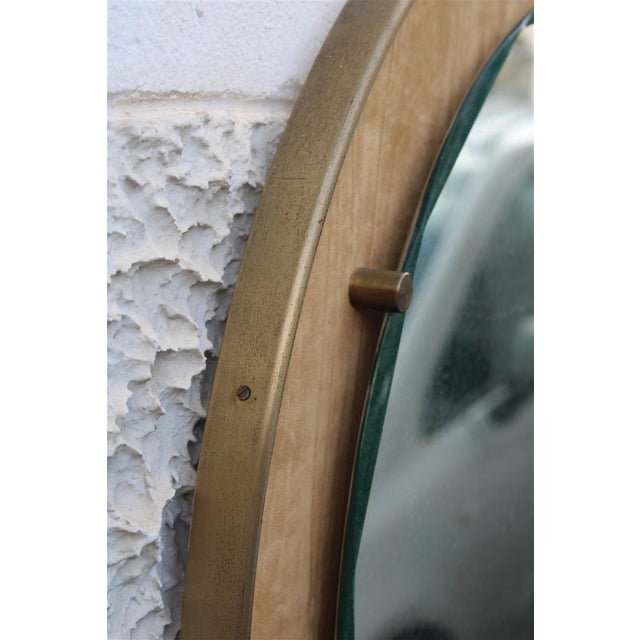 Italian Round Mirror by Santambrogio & De Berti, 1950 For Sale - Image 4 of 13