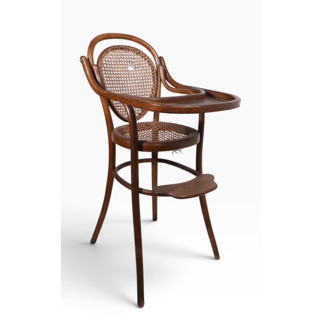 Thonet Antique Bentwood Highchair Att. To Thonet For Sale - Image 4 of 15