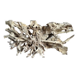 Andrianna Shamaris Monumental Teak and Rock Coffee Table, Screen or Headboard For Sale