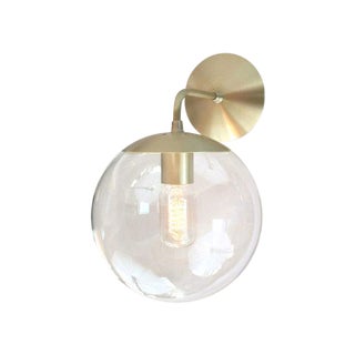 Mid-Century Style Brass Sconces - A Pair For Sale
