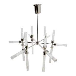 1990s Linger 18-Light Space Age Sputnik Style Chandelier by Sean Lavin Nickel Plated