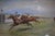 Paper Pretty Polly Wins the Jockey Club Cup Newmarket 1905 "Her Twentieth Victory" W/ Bachelor's Button 2nd Watercolour by John Beer (British c.1860-1930) For Sale - Image 7 of 9