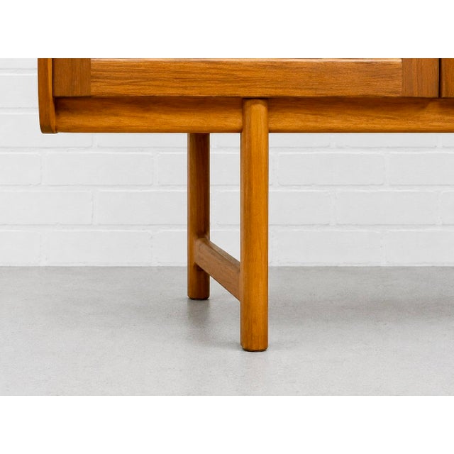 Brown Mid Century Modern Teak Credenza With Louvered Doors | Sideboard by a.h. McIntosh, Made in Scotland, C. 1960’s For Sale - Image 8 of 17