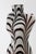 Vintage Murano Style Art Glass White W/Brown Zebra Womans Bust Large Glass Vase For Sale In Chicago - Image 6 of 10