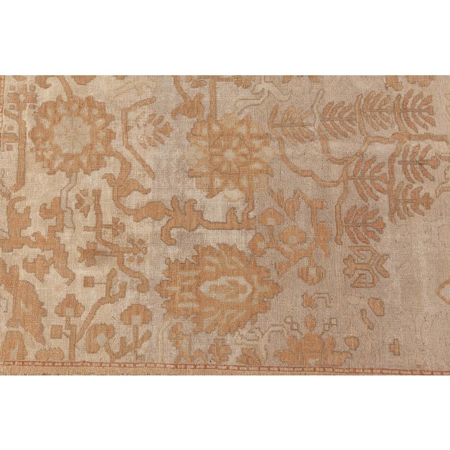 Early 20th Century Antique Indian Amritsar Botanic Handmade Wool Rug For Sale - Image 5 of 6
