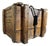 Rare Antique German Wood Wine Crate W Lid, 19th Century, Industrial Metal Straps For Sale