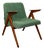 Green Bouclé Bunny Armchair by J. Chierowski, 1970s For Sale