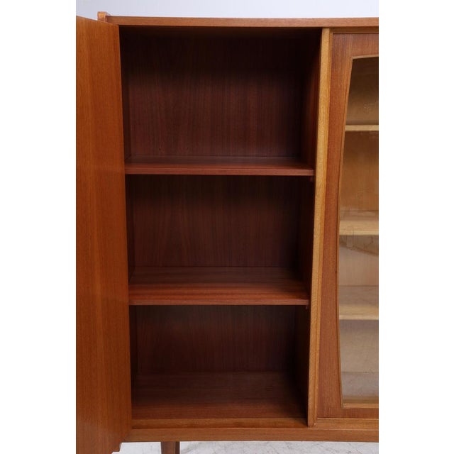 Brown Mid-Century Display Cabinet with Sliding Glass Doors, 1960s For Sale - Image 8 of 18