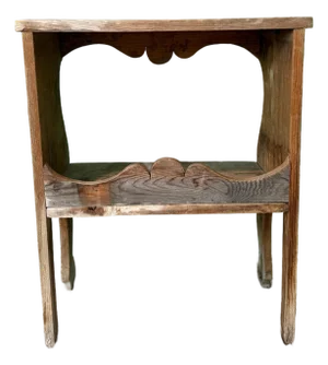 Vintage Primitive Rustic Wash Stand Side Table