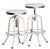 Pr. Of Vintage Restoration Hardward Adjustable White Bar Stools For Sale - Image 10 of 13
