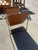 Contemporary Saddle Leather & Brass Magazine Rack / Firewood Holder For Sale - Image 4 of 8