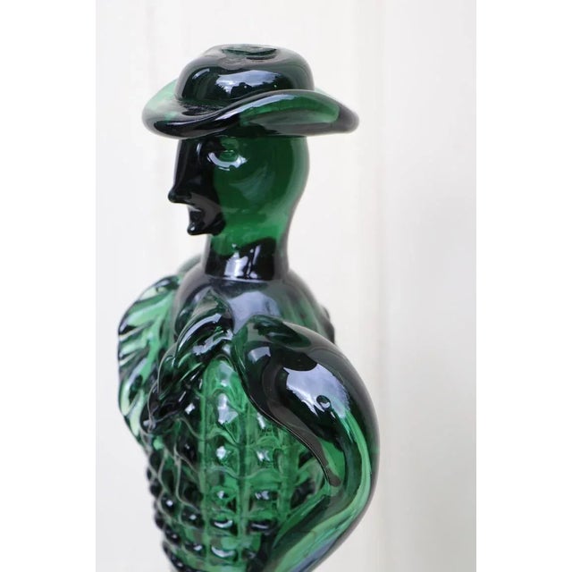 Glass Gaucho Cowboy Figure in Blown Glass Attributed to Barovier For Sale - Image 7 of 12