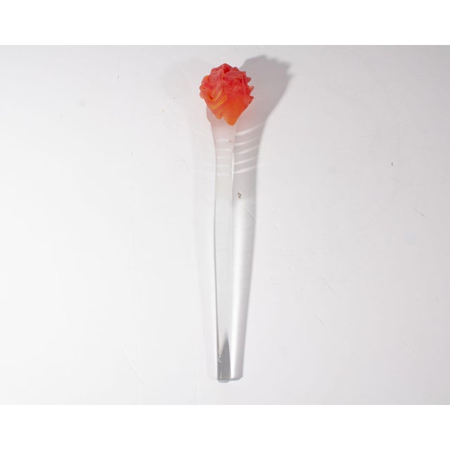 Contemporary 1995 Art Glass Head Scepter Sculpture by Stephen Fellerman For Sale - Image 3 of 6