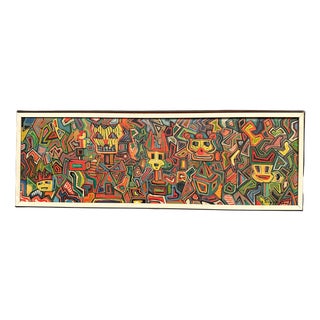 P. Schwabe, The Masks, 1962, Oil Painting on Canvas, Framed For Sale