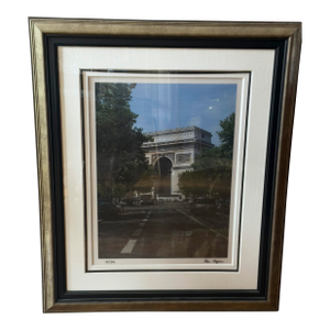 “Springtime in Paris”, Contemporary Framed Lenticular Photograph Art Ron Agam, Signed