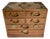 Vintage Japanese Tansu Wood & Brass Six-Drawer Jewelry Chest For Sale